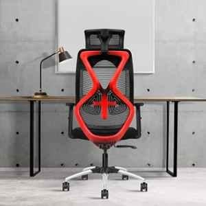 Rose Sydney Mesh Red & Black High Black Ergonomic Chair