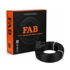FAB 2.5 Sqmm Single Core Black FR PVC CCS Copper Insulated House Wire, Length: 91 m