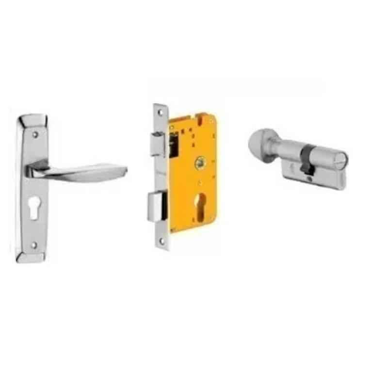 Dorset HL Series Zara 60mm Stainless Steel Door Handle Lock Set with Coin & Knob (Pack of 3)