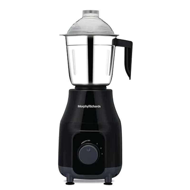 Morphy Richards TetraGrind 750W Black & Grey Mixer Grinder with 3 Stainless Steel Jars & 3 Years Warranty, 640149