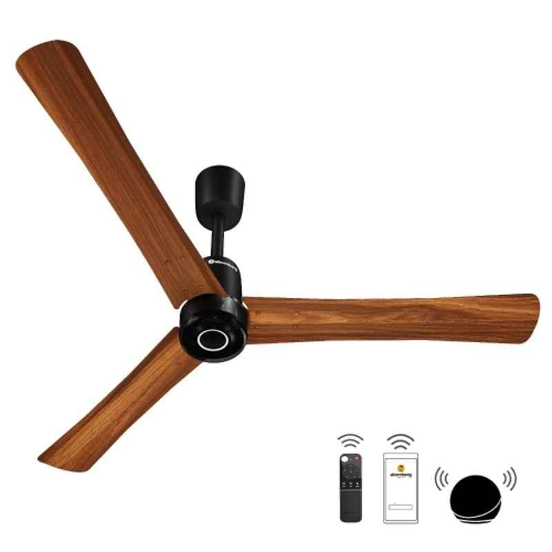 Atomberg Renesa Elite 35W Golden Oakwood 5 Star BLDC Ceiling Fan with Remote & Alexa Support with 5 Year Warranty, Sweep: 1200 mm