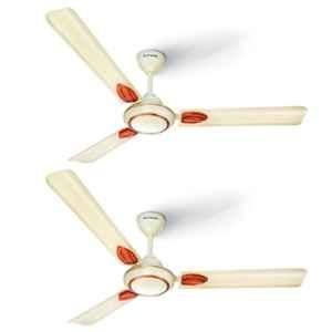 Longway Kiger P2 50W 3 Blade Ultra High Speed Ivory Decorative Ceiling Fan, Sweep: 1200 mm (Pack of 2)