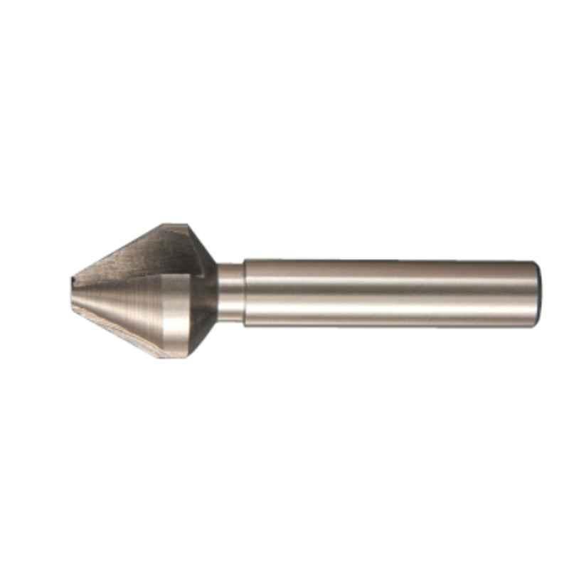 Presto 78011 12.50x3.20mm HSS 60 deg 3 Flute Straight Shank Countersink, Overall Length: 56 mm