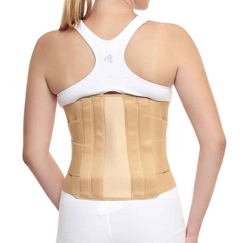 Witzion Small Contoured Lumbar Sacral Beige Back Support Belt, WI-17-BEIGE-S