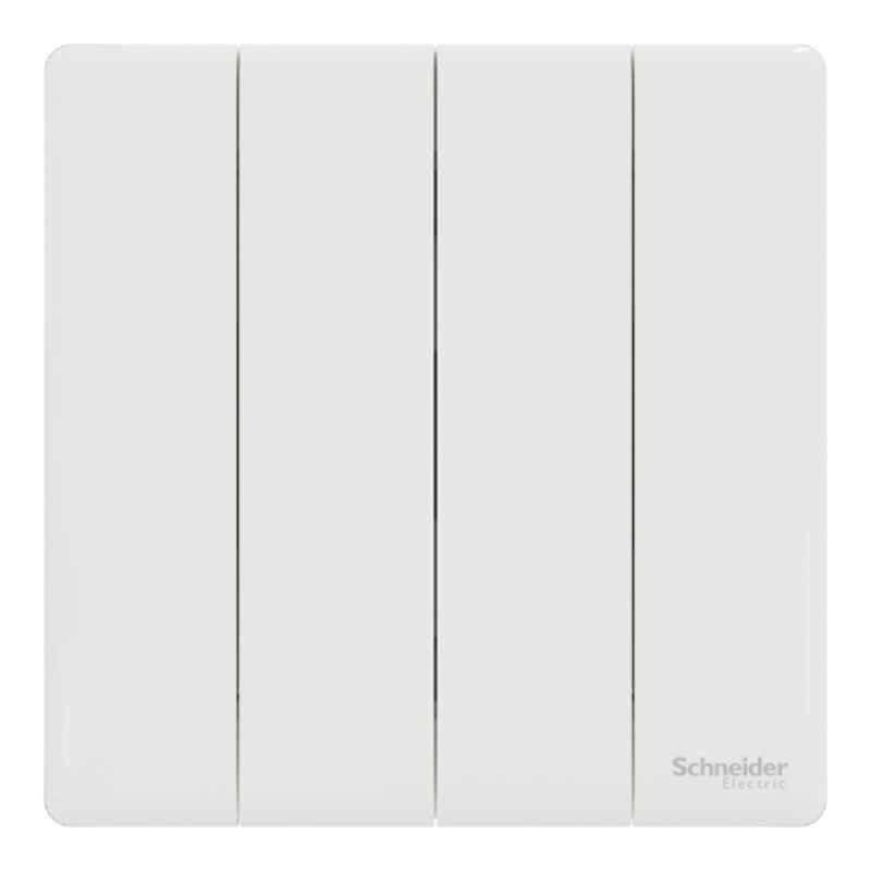 Schneider Electric Unica X 16A 250V 2 Way 4 Gangs Painted White Switch, NUX34_2_PW