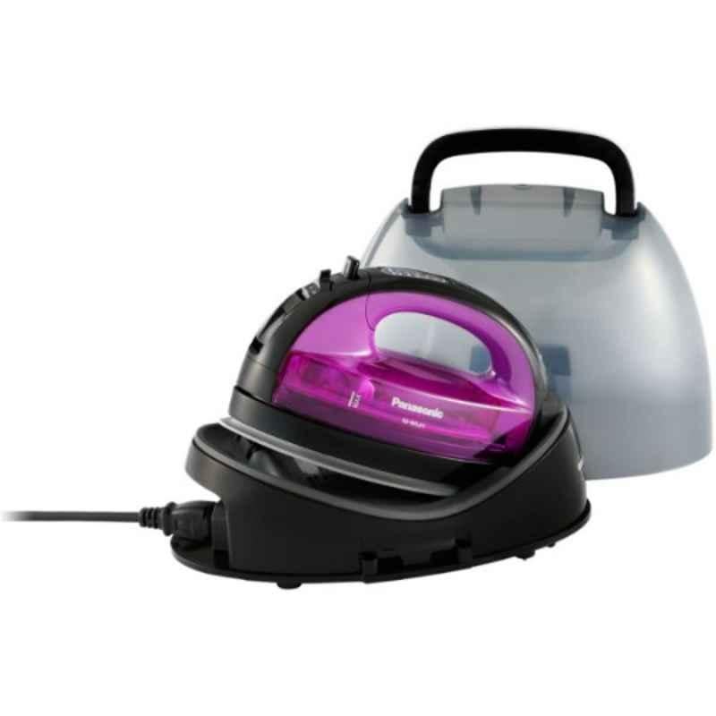 Panasonic 1550W Black & Purple Ceramic Cordless Steam Iron, NI-WL41VTH