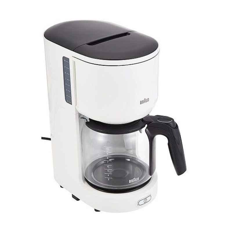Braun PurEase 1000W White Coffee Maker, KF3100