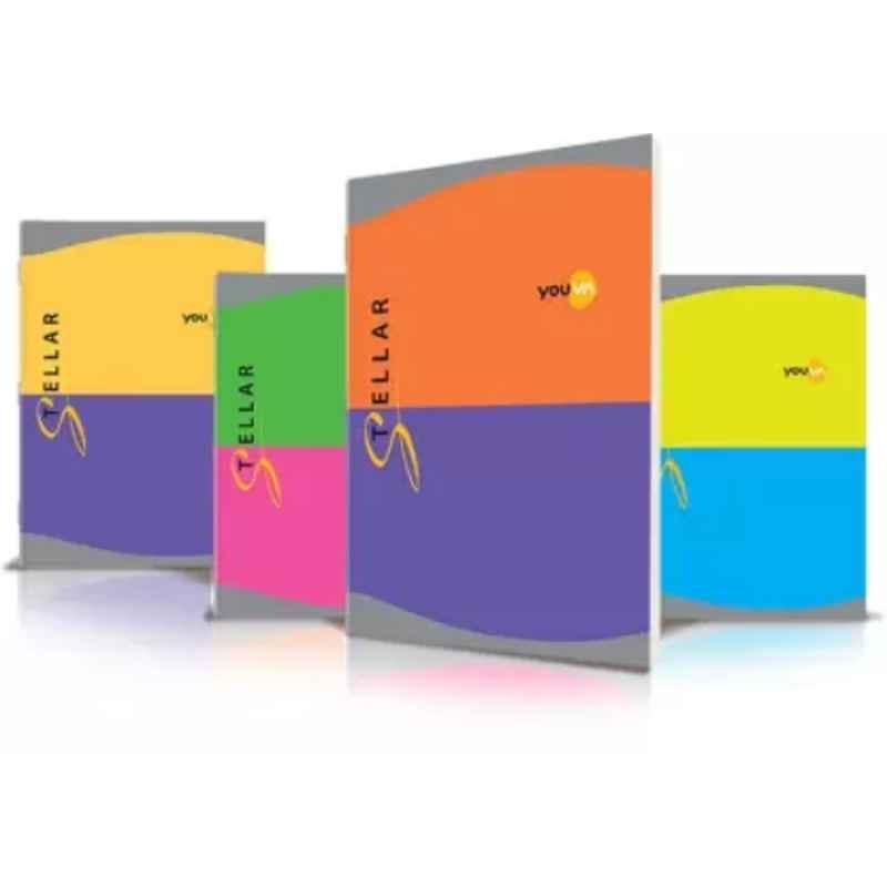 Navneet Youva Stellar A4 172 Pages Soft Bound Long Notebooks, 23960 (Pack of 4)