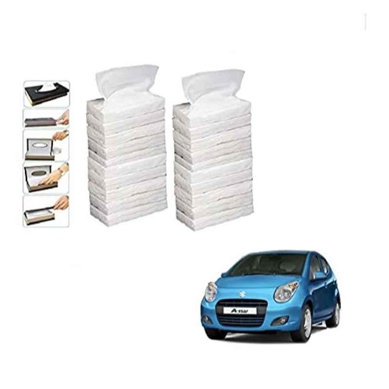 Kozdiko 100 Pulls Dispenser Box Refiller Tissue Paper with 200 Sheets for Maruti Suzuki A-Star (Pack of 20)