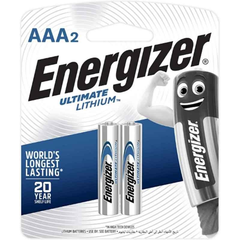 Energizer Ultimate AAA Lithium Battery, L92BP2 (Pack of 2)
