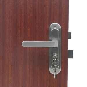 Handle Waala LB303 Stainless Steel Silver Satin Finish Round Plate Both Side Key Heavy Duty Mortise Door Lock Set