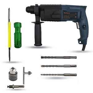 Walkers 750W Forward & Reverse Rotation Hammer Impact Drill Machine with 3 Bits, Drill Chuck, SDS Adapter & 2 in 1 Screwdriver, WKCB339