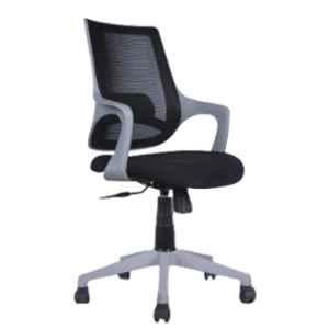 Rose Mono Mesh Black & Grey Medium Back Revolving Ergonomic Office Chair