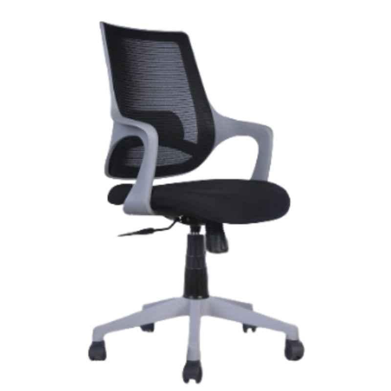 Rose Mono Mesh Black Grey Medium Back Revolving Ergonomic Office Chair