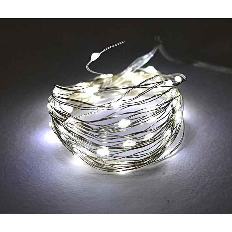 Tucasa DW-418 3m Battery Operated White LED Copper Wire String Light (Pack of 4)