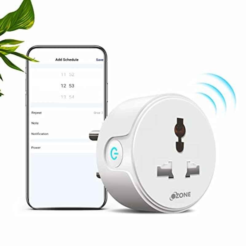 Ozone OZ-SP-10A Life 10A ABS White Wi-Fi Smart Plug with Energy Monitoring