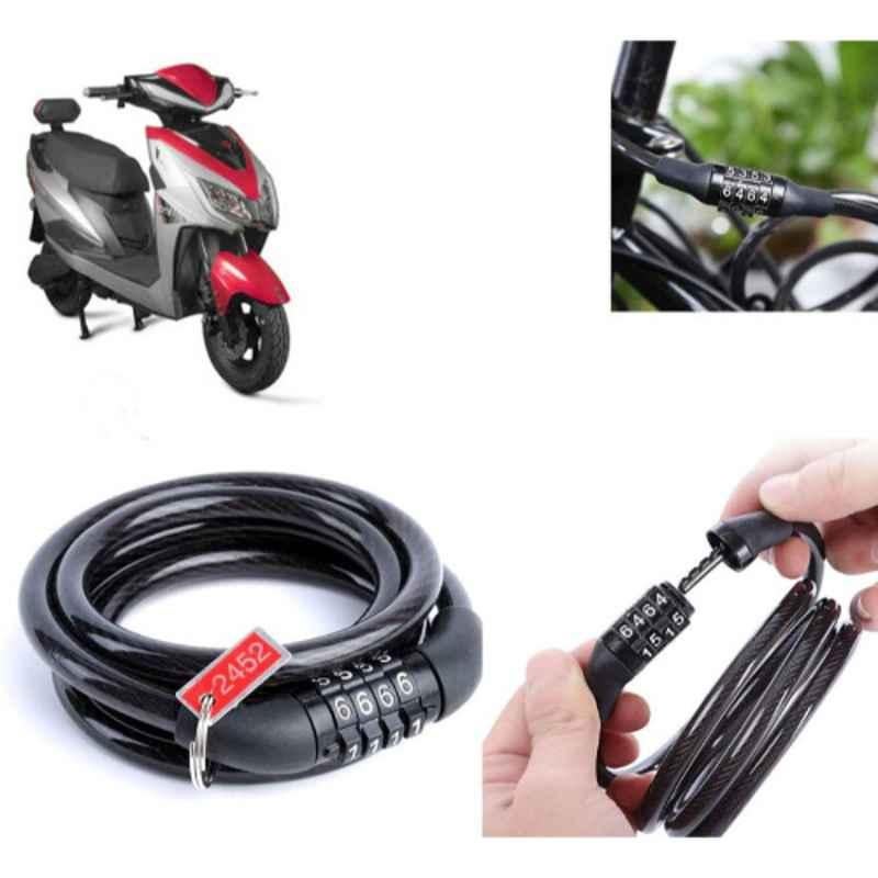 Auto Pearl PVC & Plastic Black Combination Cable Lock for Legend
