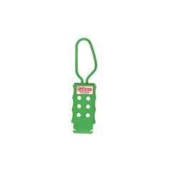 Lukko Safety 6 Holes PPCP Green Non Conductive Safety Lockout Hasp, Jaw Size: 33.6-80 mm, LS-H65