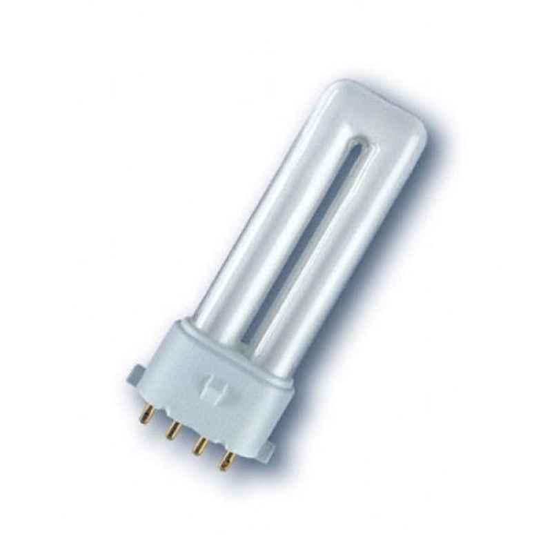 Osram 9W 4 Pin Cool White Fluorescent Bulb, DULUX S/E 9W/840 (Pack of 10)