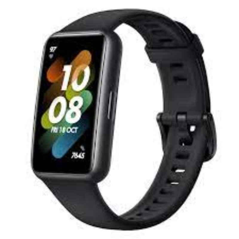 Huawei Band 7 Watch 1.47 inch Black Bluetooth Fitness Band, HUW-BAND7-BLK