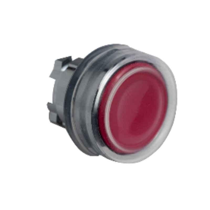 Schneider Red Head Spring Return Unmarked Flush Push Button, ZB4BP48
