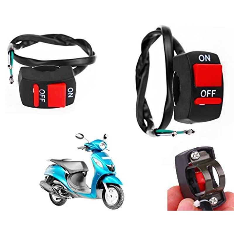 Auto Pearl 7/8 inch 12V Bike Fog Light Handle Bar Switch for Yamaha Fascino
