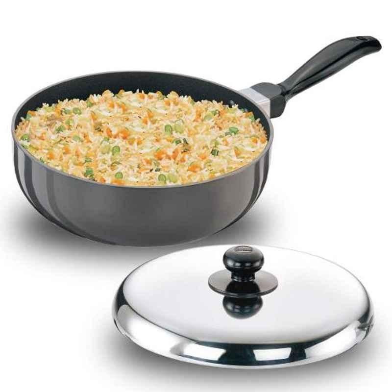 Hawkins Futura 22cm Black Non-Stick All-Purpose Pan with Stainless Steel Lid, HK-KW-Q76