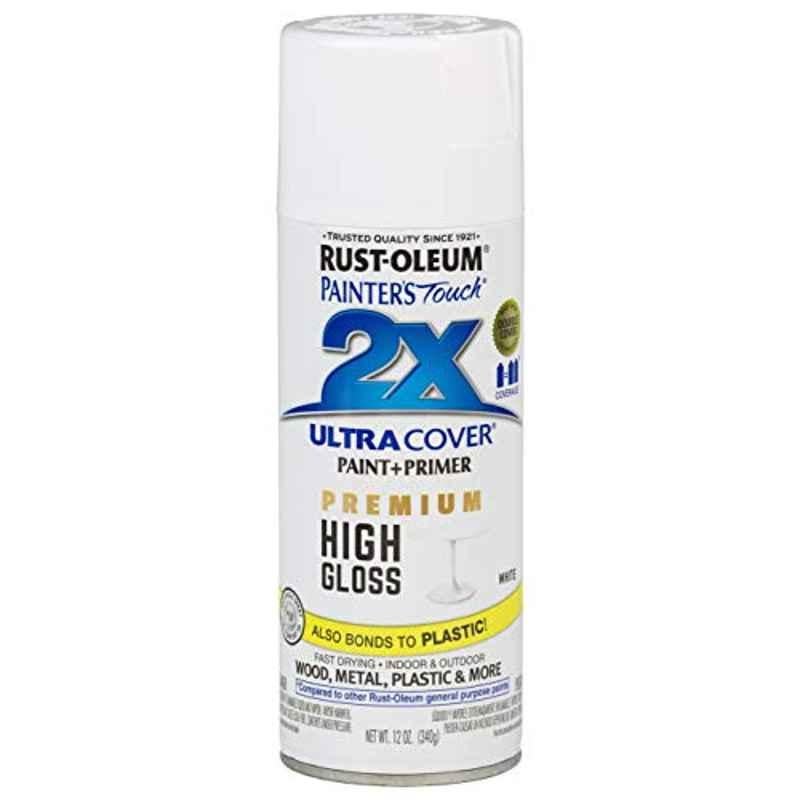 Rust-Oleum Painters Touch 12oz White High Gloss 2X Ultra Cover Spray Paint, 331171