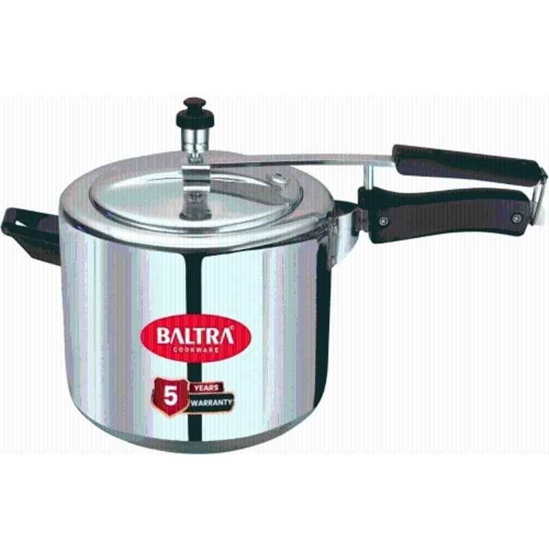 Baltra Stella 5 Litre Aluminium Silver Inner Lid Pressure Cooker without Induction Base, BPC-102