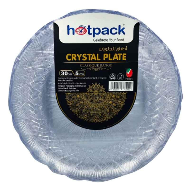 Hotpack 5Pcs 30cm Crystal Plate Set, HSMCP30