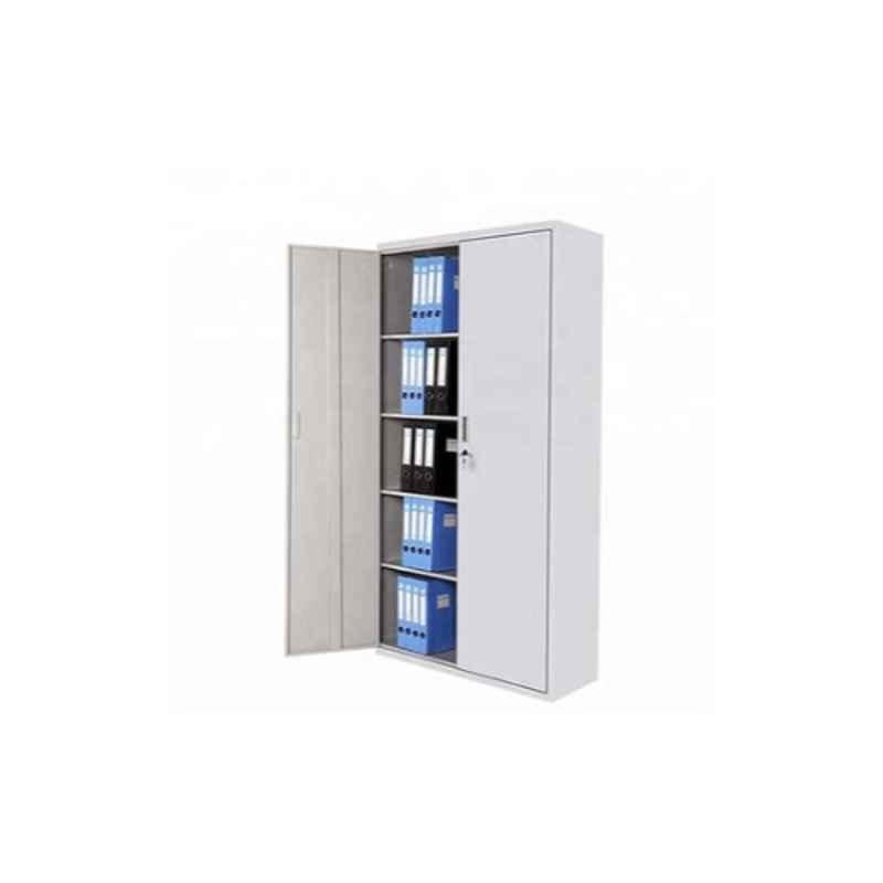 185x45x89cm Stainless Steel Grey Cabinet Cupboard with Shelves Storage Key Lock