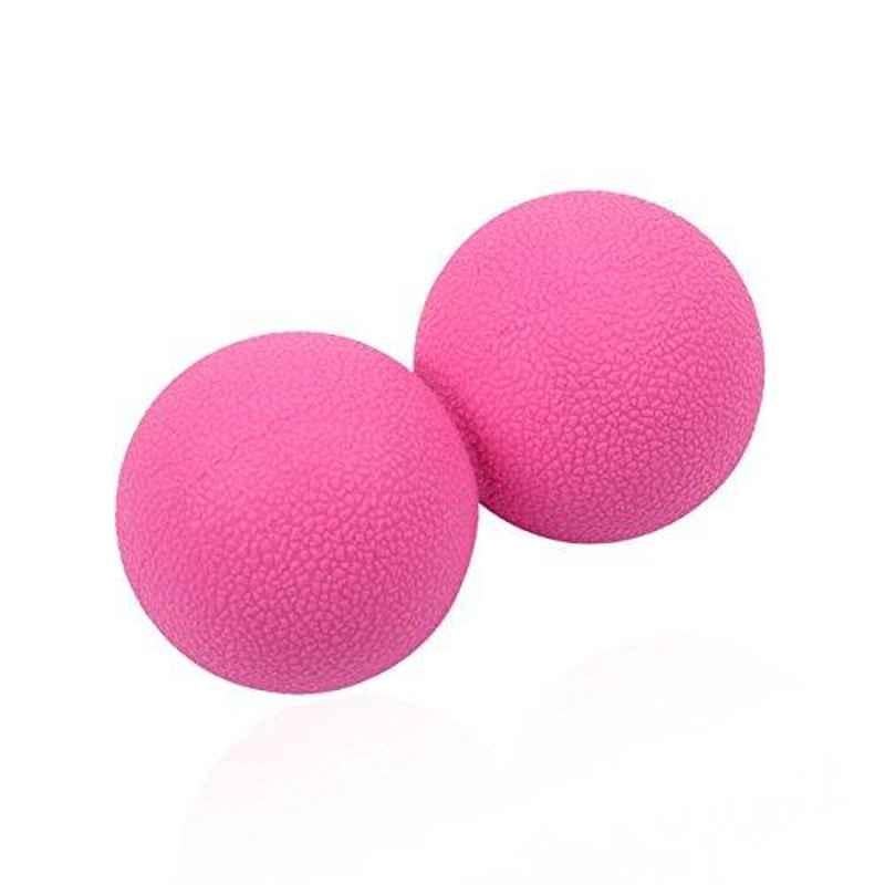 Strauss 2.5 inch Pink Dual Yoga Massage Ball, ST-1337