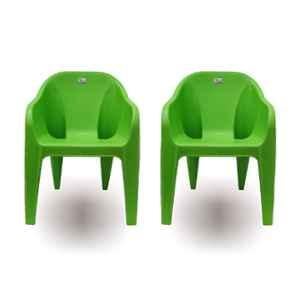 RW Rest Well Maxima 2 Pcs Green Plastic Chair Set