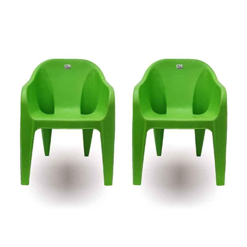 Buy RW Rest Well Maxima 2 Pcs Green Plastic Chair Set Online At