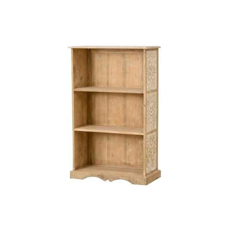 The Attic 70x30x110cm Mango Wood Natural White Jodhpur Bookshelf, KL-1776