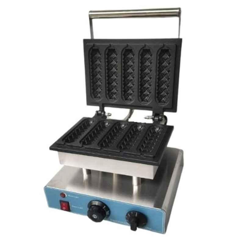 Khushi Udyog 1700W 5 Slot Stainless Steel Black Corn Stick Waffle Maker