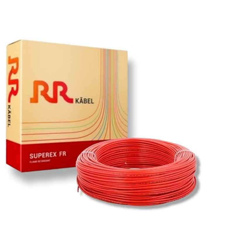 RR Kabel 1 sqmm Single Core PVC Red RR-Unilay FR Flexible Cable, 10301014003, Length: 90 m