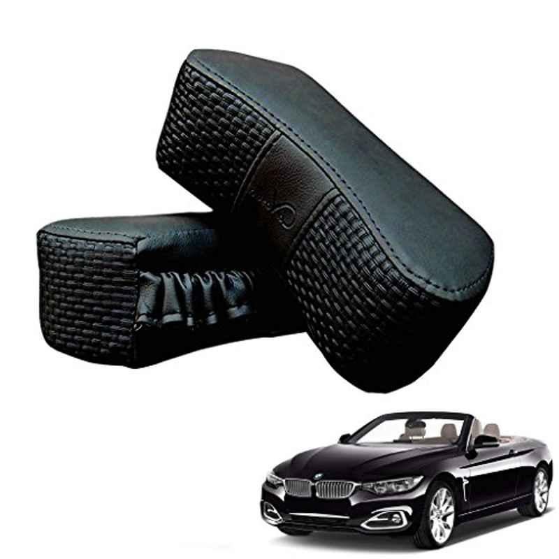 Kozdiko 2 Pcs Memory Foam Black Luxurious Neck Rest Set for BMW 4 Series, koz_28664