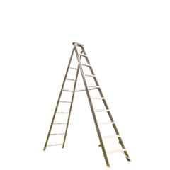 EMAC 10 Step Aluminium Silver Dual Purpose Anti Slip Folding Ladder, EDPL-10