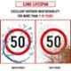 Ladwa 600mm Aluminium Red & White Circle Speed Limit Mandatory Retro Reflective Road Signage, LSI-MCSB-600mm-MP