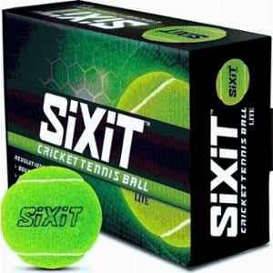 Sixit 6.6cm Green Standard Cricket Tennis Ball (Pack of 6)