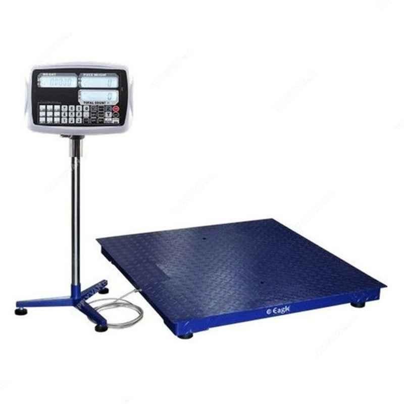 Eagle 3000kg 1000x1000mm Mild Steel Counting Cum Floor Weighing Scale, PLT-10-M-CCB9