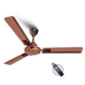 Longway Creta 50W Rusty Brown 3 Blade Remote Controlled Ceiling Fan, Sweep: 1200 mm