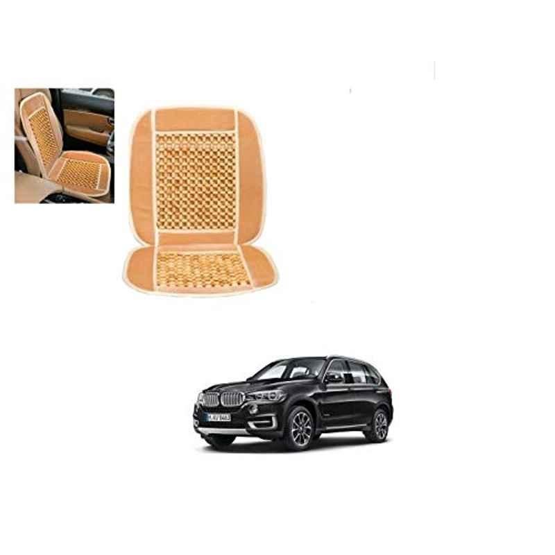 Kozdiko Wooden Bead Seat with Beige Velvet Border for BMW X5