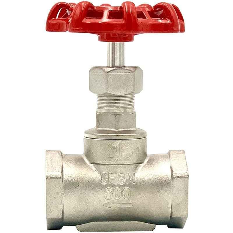 Valtec 2 Inch SS316 600WOG Screwed End Stainless Steel Globe Valve, VTGL2.00SS