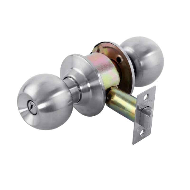 Geepas 53mm Stainless Steel Cylindrical Door Lock, GHW65027