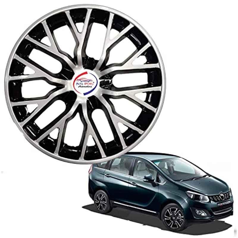 Auto Pearl 4 Pcs 15 inch ABS DC BBR11 Hubcap Wheel Cover Set with Retention Ring for Mahindra Marazzo 2019