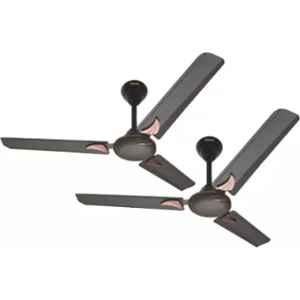 Gestor Martin 60W Smocked Brown Ultra High Speed Decorative Anti Dust 3 Blade Ceiling Fan, Sweep: 1200 mm (Pack of 2)