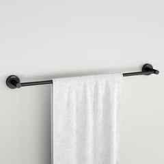 Plantex Stainless Steel Single Towel Rod for Bathroom/Towel Holder/Bathroom Hangers for Clothes/Bathroom Accessories 24 inch, Black