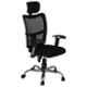 High Living Bravo HB Net & Cloth High Back Black Office Chair